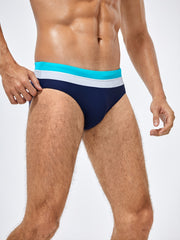 Men's Striped Swim Briefs - Quick Dry, Comfortable, Stylish