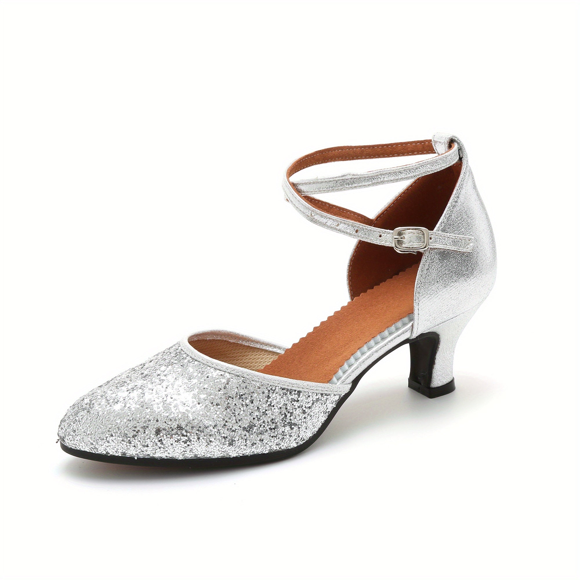 Sequins PVC Dance Shoes Stiletto Heeled Sandals Party Wedding Footwear