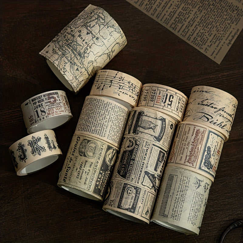 1pc Washi Retro Style Tape for DIY Crafts Gift Wrapping