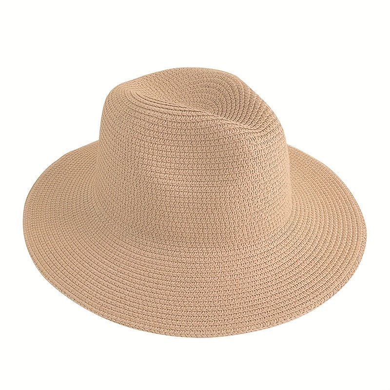 Vintage Sun Hat Straw Women Beach Fedora Cap