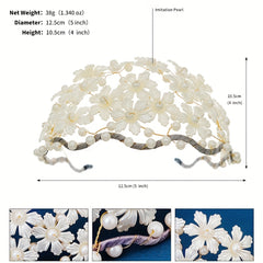 Faux Pearl Flower Headband Bridal Wedding Hair Accessory
