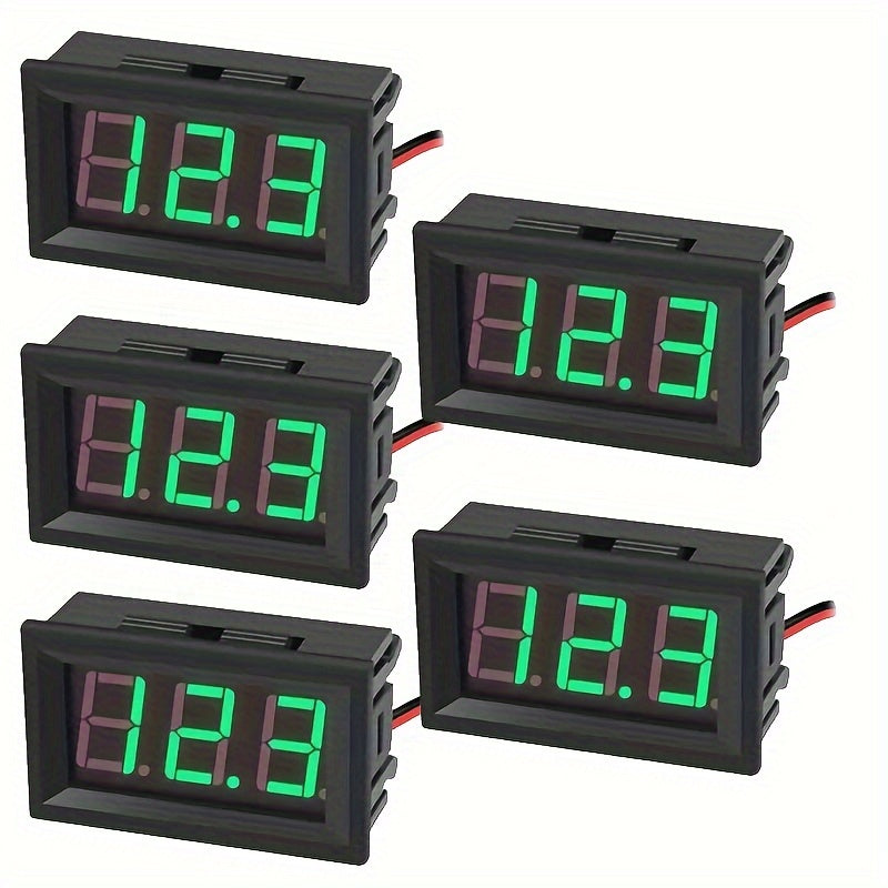 Waterproof DC Voltmeter LED Display 3V-30V Tester