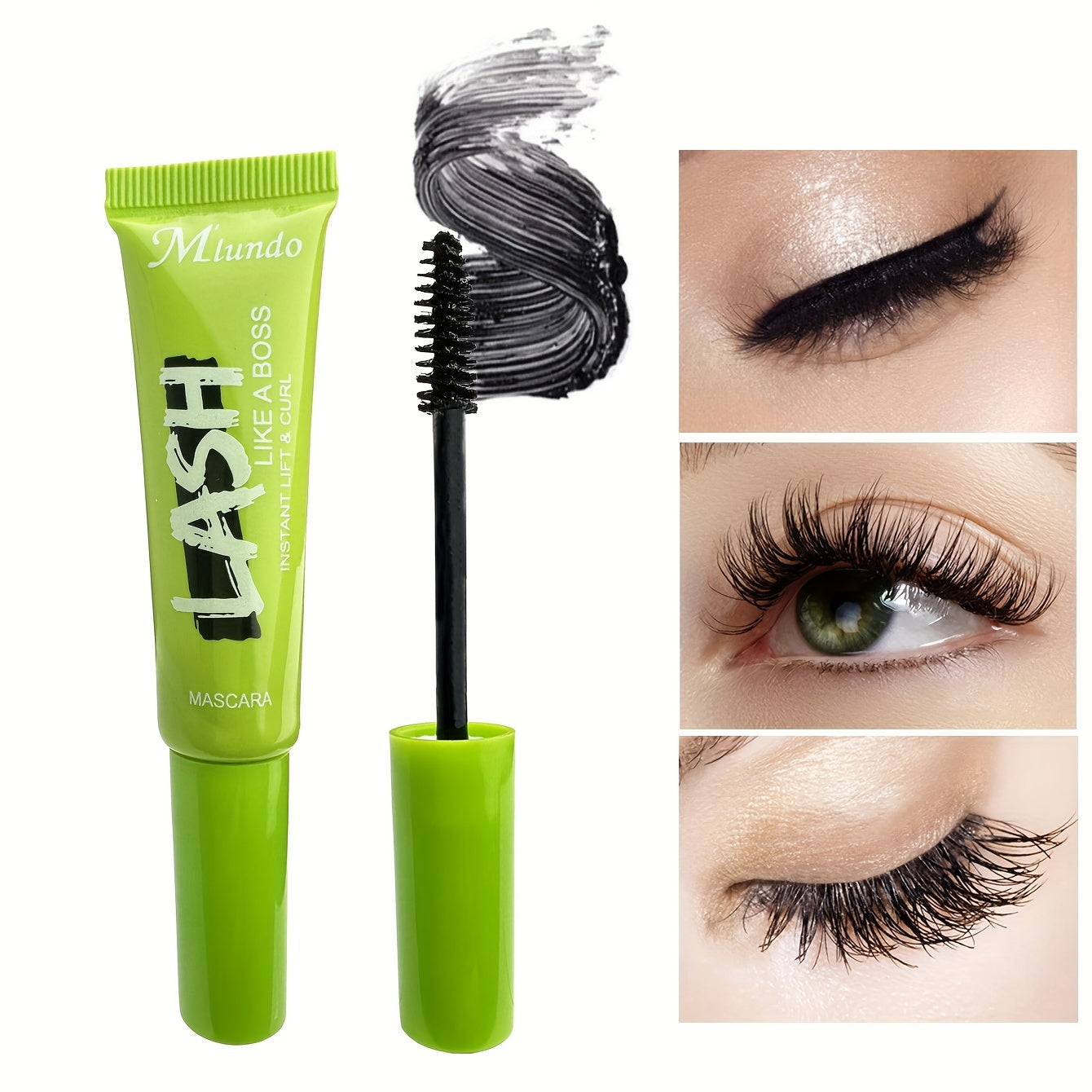 2pcs 4D Waterproof Thick Curling Mascara Durable Enlarge Eyes Smudge Proof