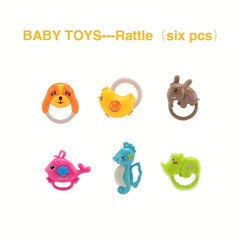 Baby Animal Rattle Set - 6 Pieces