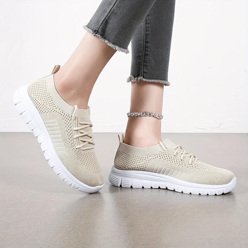 Mesh Non-Slip Sports Sneakers Lightweight Lace-Up Casual Gym Shoes