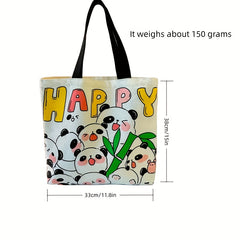 Panda Canvas Bag Tote Bag Casual Shoulder Bag