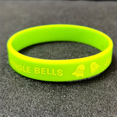 2 Pcs Christmas Silicone Bracelet Elastic Wristband Women Girls Xmas