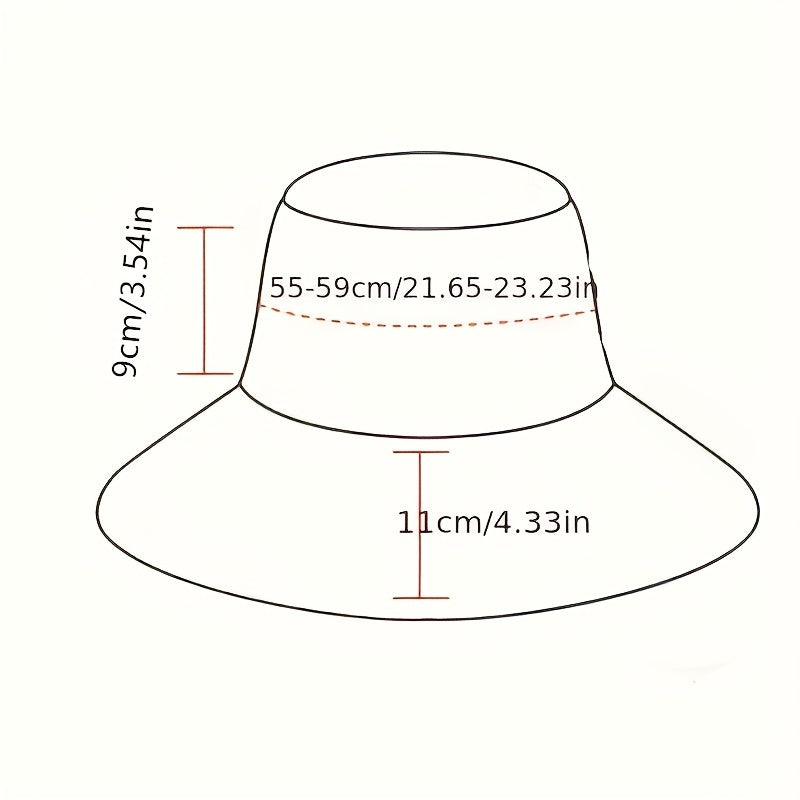 Wide Brim Sun Hat Solid UV Protection Bucket Hat Casual Travel Beach Hats