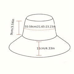 Wide Brim Sun Hat Solid UV Protection Bucket Hat Casual Travel Beach Hats