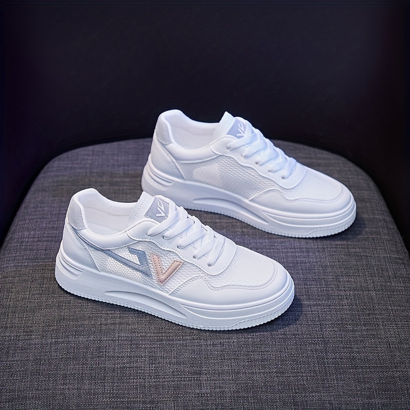 Women's Platform Mesh Sneakers Low Top Skate Shoes