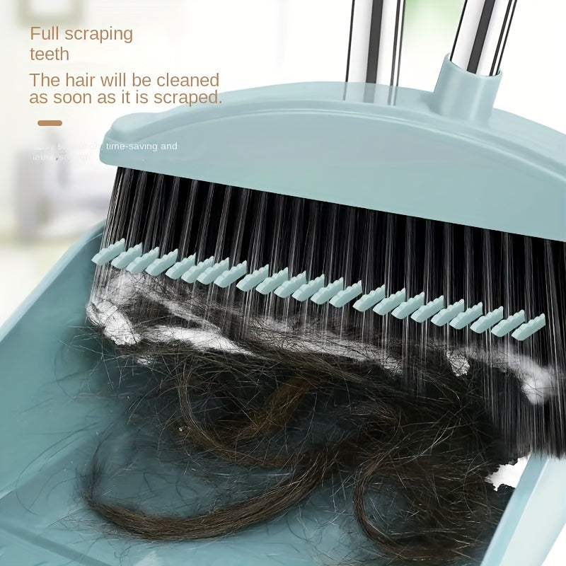 Upright Broom and Dustpan Set for Home Cleaning