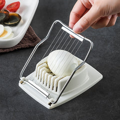 Small 2 in 1 Egg Cutter Stainless Steel Kitchen Accessory