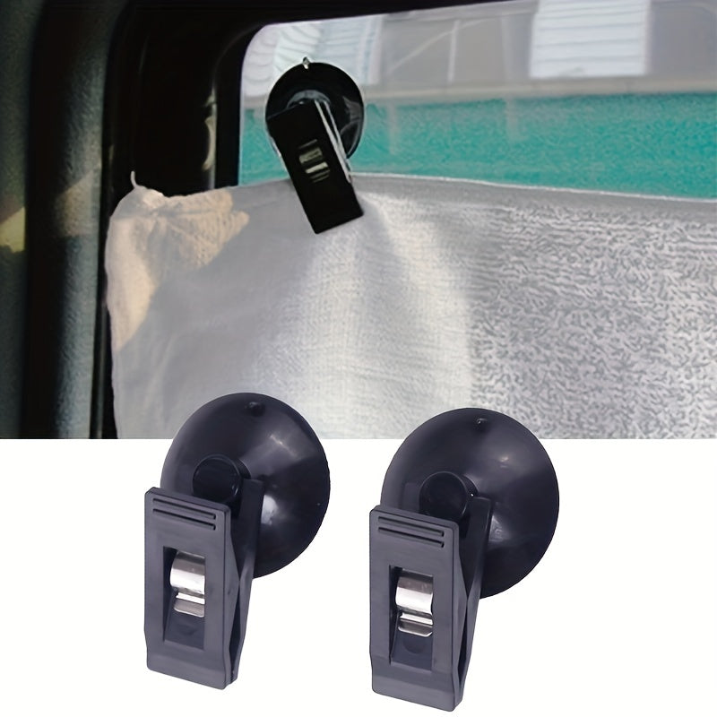 2pcs Vehicle-mounted Business Card Ticket Clip Paste Type Car Parking Card Clip