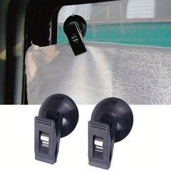 2pcs Vehicle-mounted Business Card Ticket Clip Paste Type Car Parking Card Clip