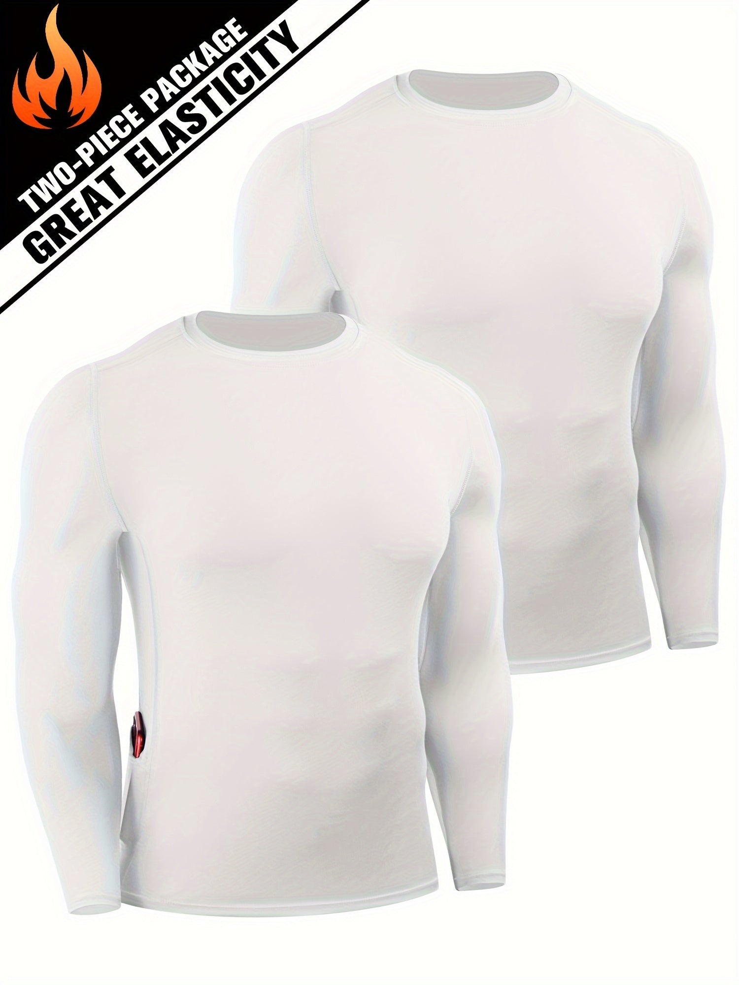 Men's Compression Long Sleeve T-Shirt High Stretch Quick Dry Fitness Training