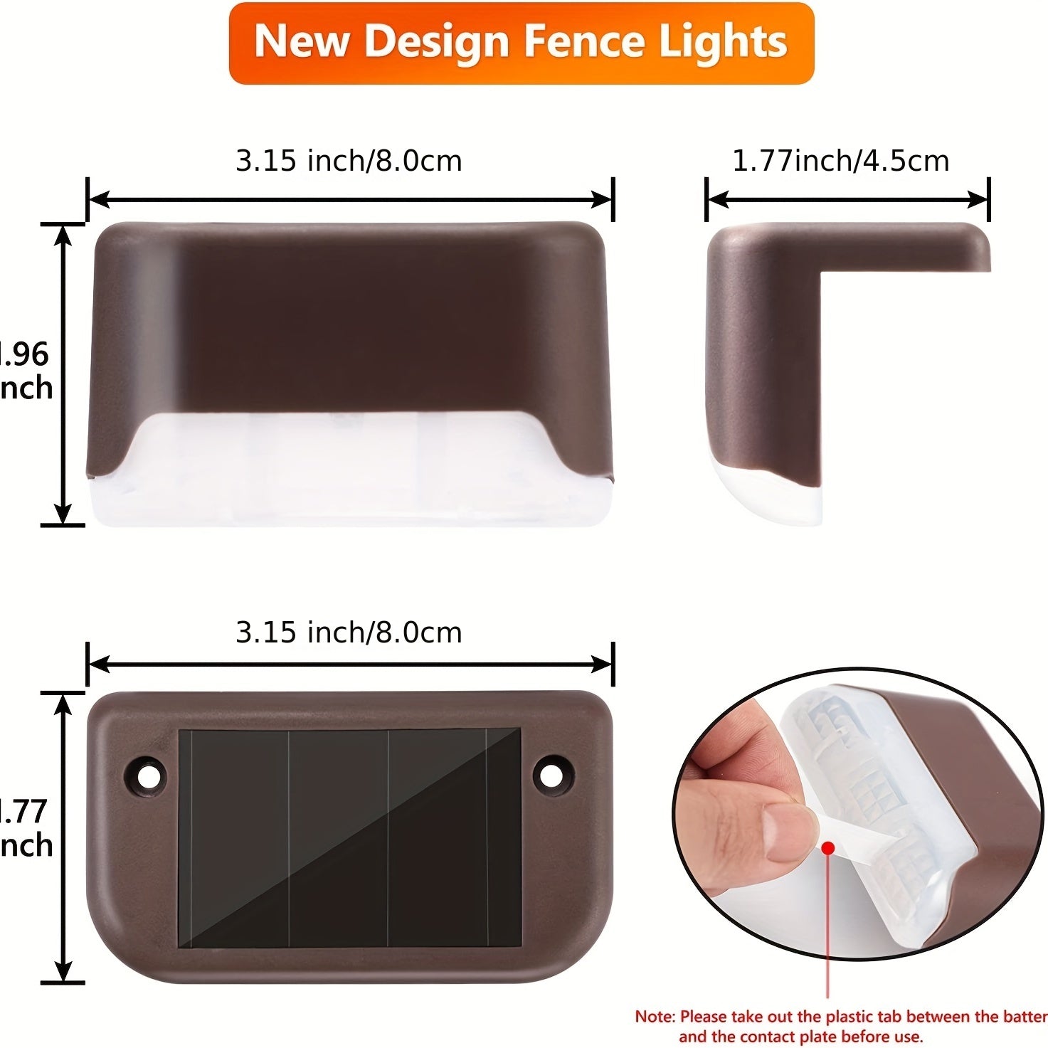LED Solar Fence Light Outdoor Staircase Decoration Wall Light
