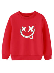 Fancy Smile Face Print Boys Long Sleeve Sweatshirt