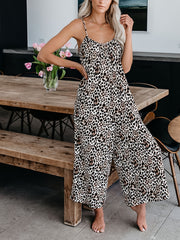 Tie Dye Wide Leg Cami Jumpsuit Boho Sleeveless Jumpsuit