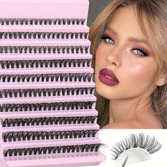 200pcs 40D Lashes 9 16mm Mix D Curling Cluster Individual Lashes