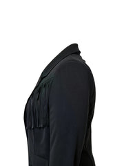 Fringe Trim Long Sleeve Blazer