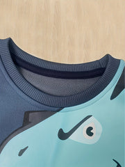 Boy's Dino Print Pullover & Sweatpants Set