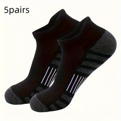 5 Pairs Men's Breathable Ankle Socks Spring Autumn Leisure Running Sports Socks