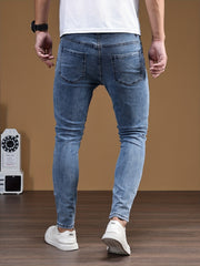 Men's Slim Fit Distressed Stretch Denim Jeans