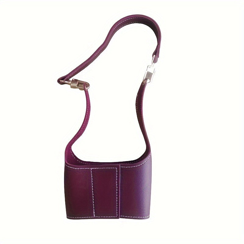 Adjustable PU Leather Coffee Cup Sleeve 500ml 750ml Cup Holder