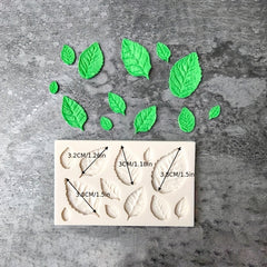 Tree Leaf Shaped Chocolate Mold 3D Silicone Mold Rose Leaves Candy Mold