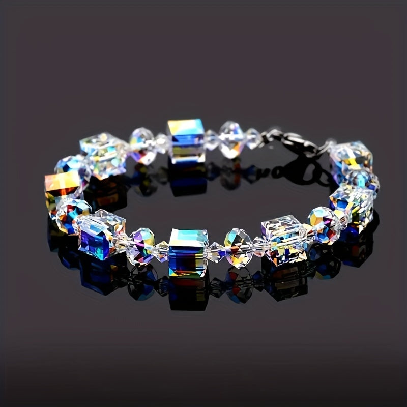 10pcs 6mm Austrian Glass Crystal Charms Cubic Sugar Transparent Beads