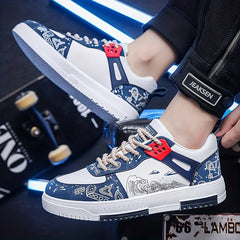 Men's Graphic Print Non Slip Skate Shoes