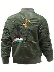 Embroidered Men's Street Style Baseball Jacket
