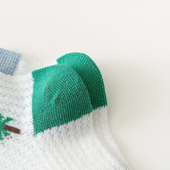 5 Pairs Boys Dino Short Crew Socks for Kids Toddlers