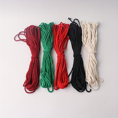 Colorful 3mm 22 Yards Macrame Cord 4 Strand Cotton Rope