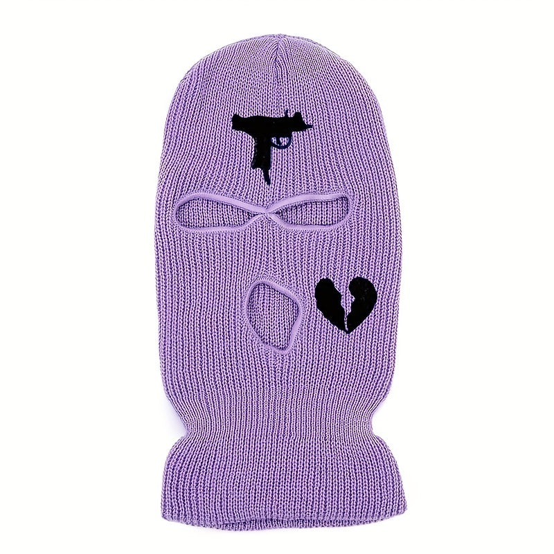 3 Holes Winter Balaclava Mask Full Face Knitted Hat Cap Hip Hop Beanie