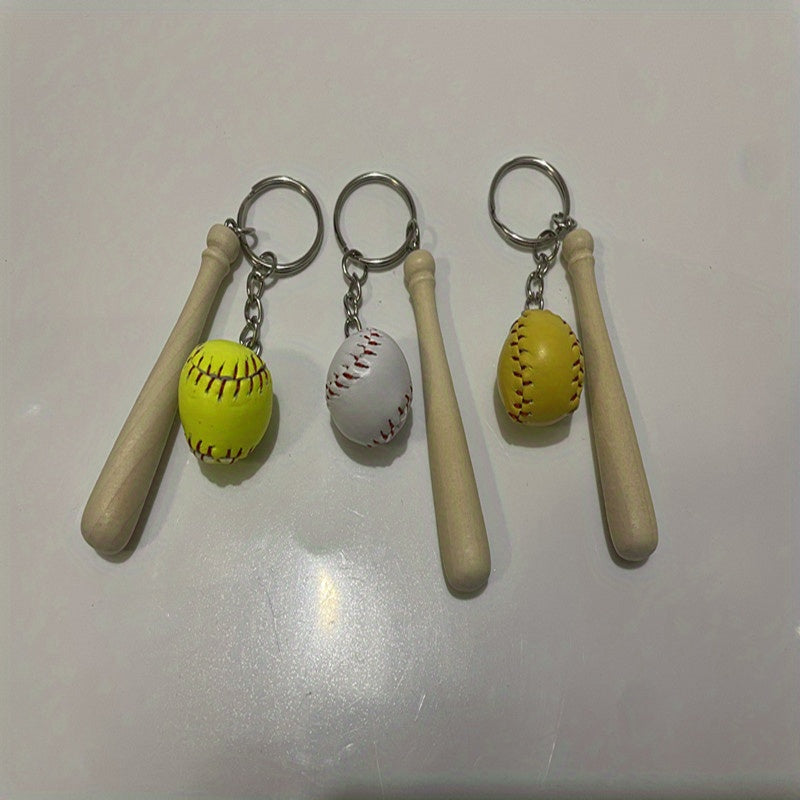 Creative Baseball Keychain Pendant Sports Key Ring Party Small