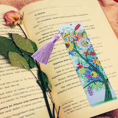 DIY Diamond Painted Leather Tassel Bookmark Embroidery Kit 1pc