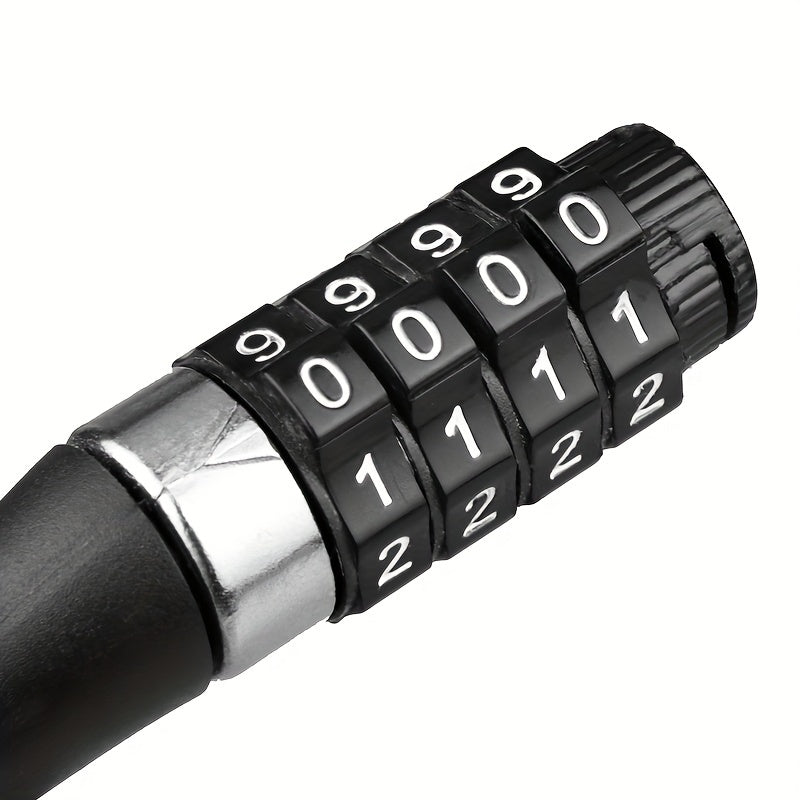 Helmet Lock Chain 4 Digit Password Combination Bike Motorcycle Anti theft Cable