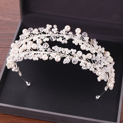 Pearl Crystal Bridal Tiara Headband Hair Accessories
