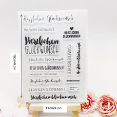 Transparent Silicone Blessing DIY Birthday Gift 16x10cm