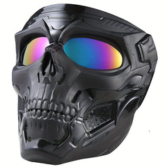 Skull Mask Full Face Tactical Masks PC Lens Halloween Motorcycle Goggles