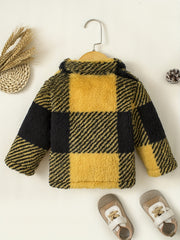 Baby Boys Casual Flannel Plaid Jacket