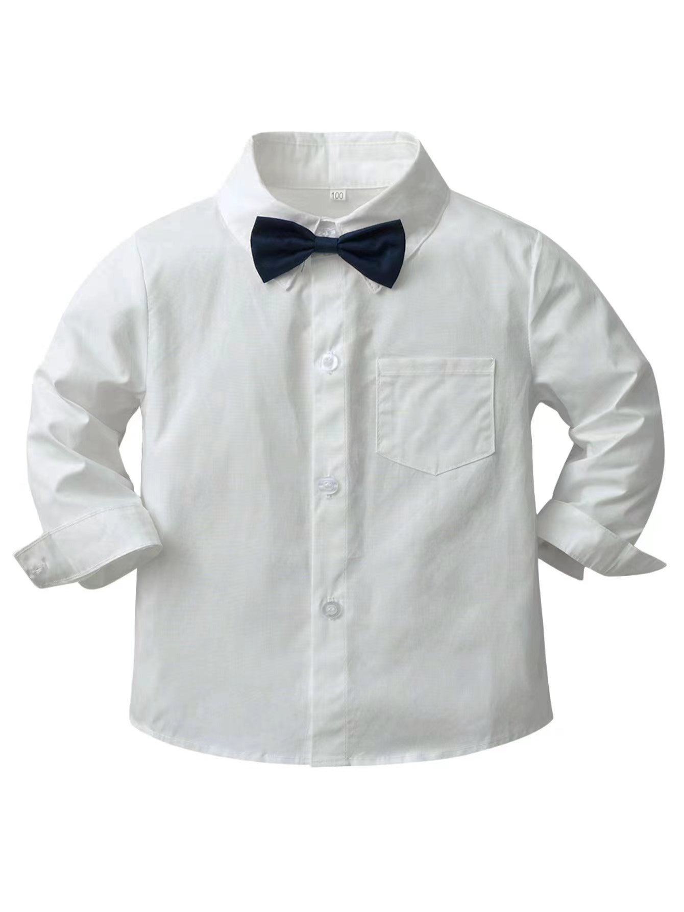 Boys Long Sleeve Shirt with Bowtie