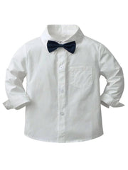 Boys Long Sleeve Shirt with Bowtie
