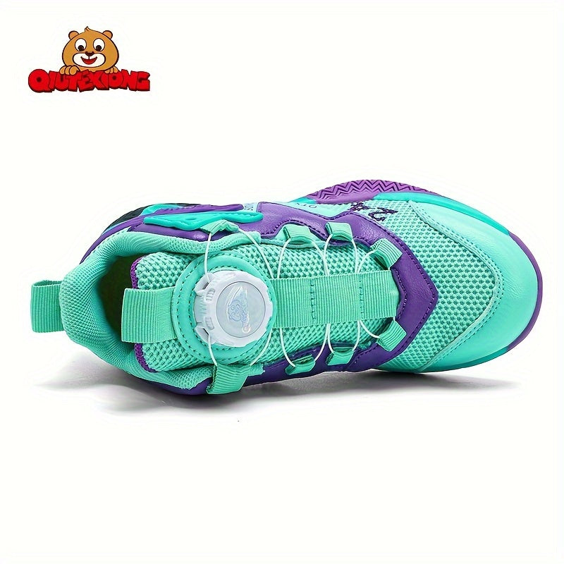 QIUTEXIONG Boy's Knit Breathable Basketball Shoes
