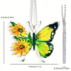 Sunflower Flower Ornament Yellow Butterfly Door Hanging Decoration