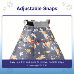 Adjustable Space Dog Graphic Cat Cone Collar
