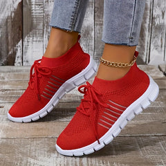 Women's Lace-up Running Shoes Lightweight Mesh Sneakers