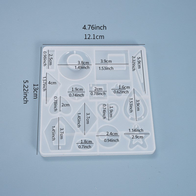 Crystal Drip Rubber Mold Irregular Shape Earrings Silicone Mold