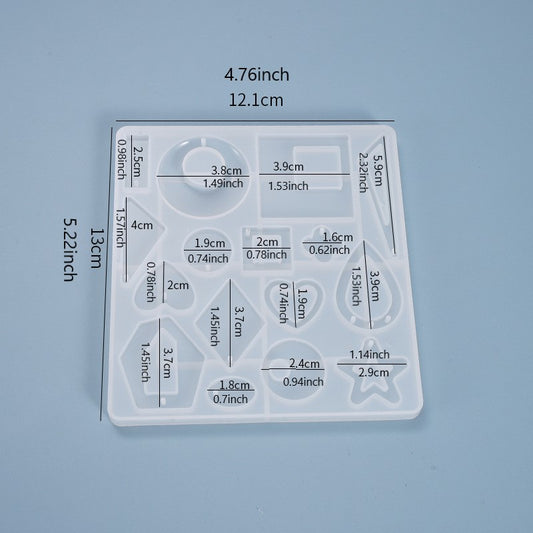 Crystal Drip Rubber Mold Irregular Shape Earrings Silicone Mold